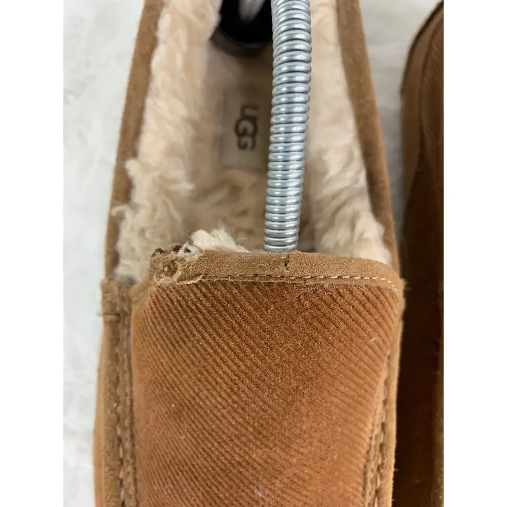 UGG Ascot Corduroy II Chestnut Suede Moccasin Slippers Men’s Size 10